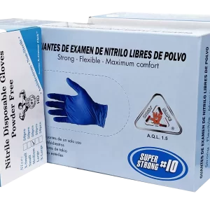 Guantes de nitrilo azul calibre 10 y 12